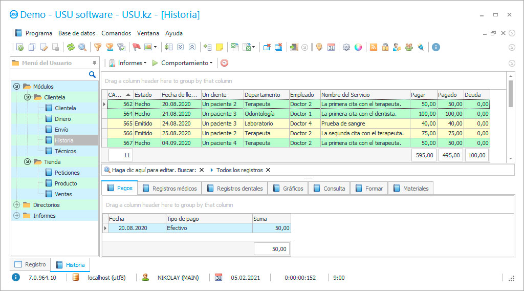 Software de registro de pacientes