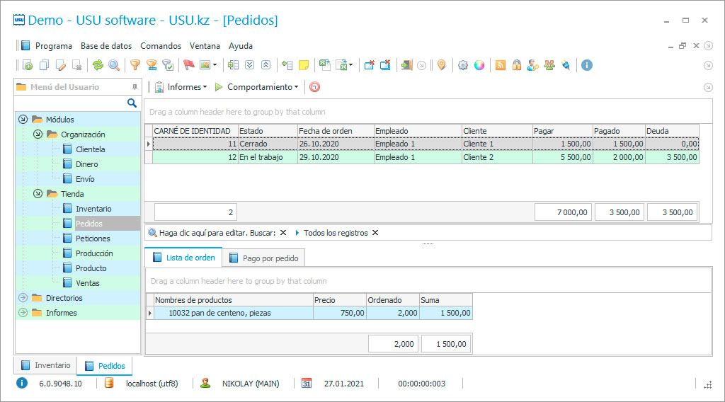 CRM para producción y ventas